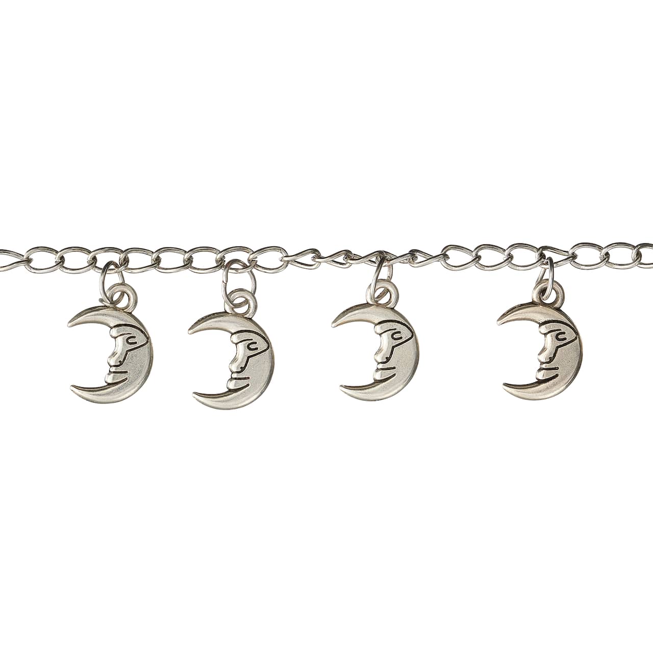Silver Metal Moon Charms, 16mm by Bead Landing&#x2122;
